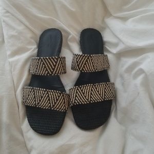 Tribal Print Slide Sandals